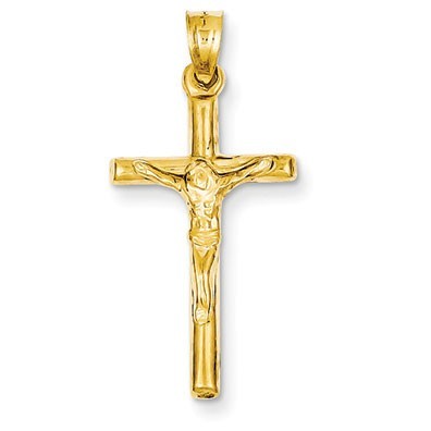 14k Hollow Crucifix Pendant