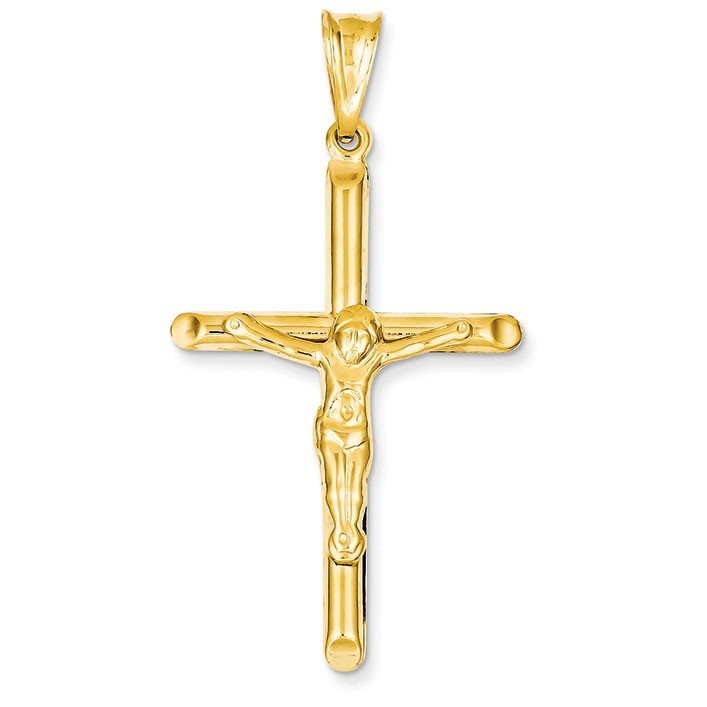 14k Polished Hollow Crucifix Pendant