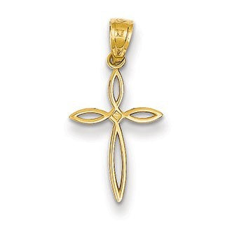 14k Passion Cross Charm