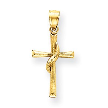 14k Polished Cross Pendant