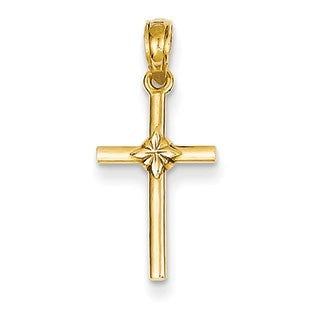 14k Polished Cross Charm