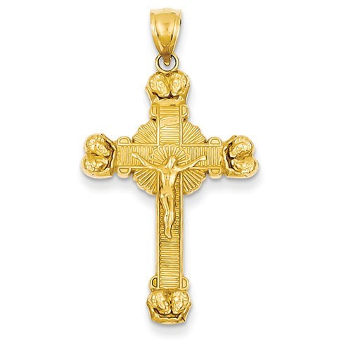 14k INRI Celtic Crucifix Pendant