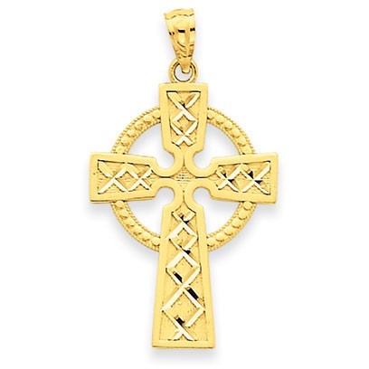 14k Celtic Cross Pendant