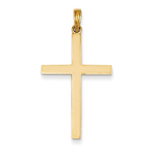 14K Stick Cross Pendant