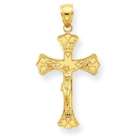 14K Crucifix Pendant