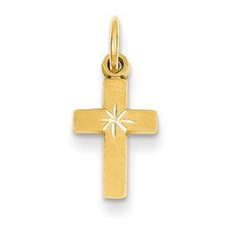 14k Tiny Cross Charm