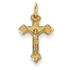 14k INRI Diamond-cut Crucifix Charm