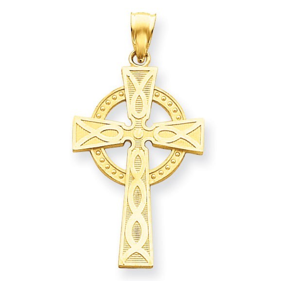 14k Celtic Cross Pendant
