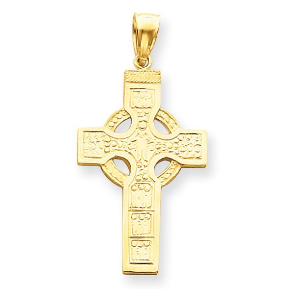 14k Celtic Cross Pendant
