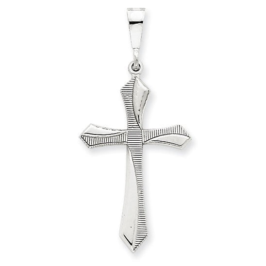 14k White Gold Passion Cross Pendant