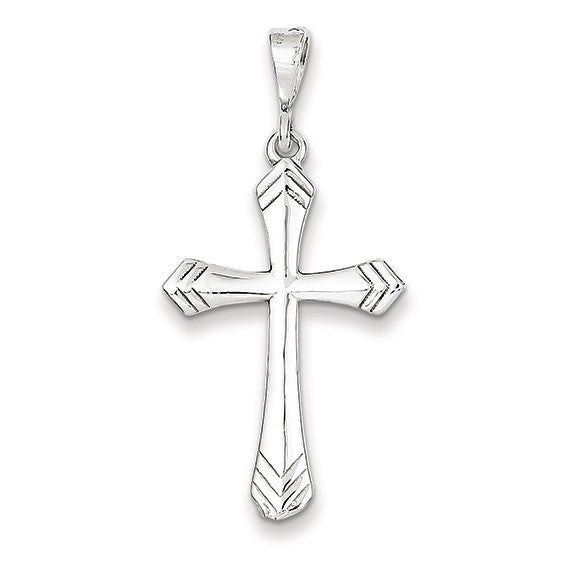 14k White Gold Passion Cross Pendant