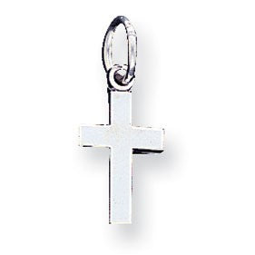 14k White Gold Cross Charm
