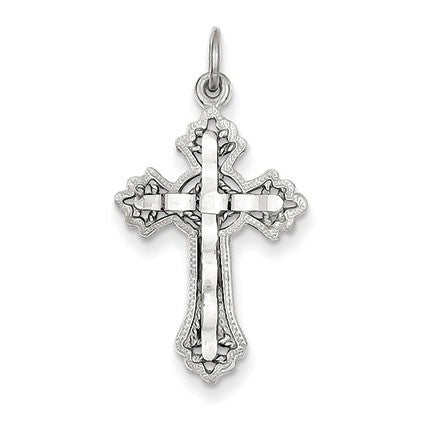 14k White Gold Cross Charm