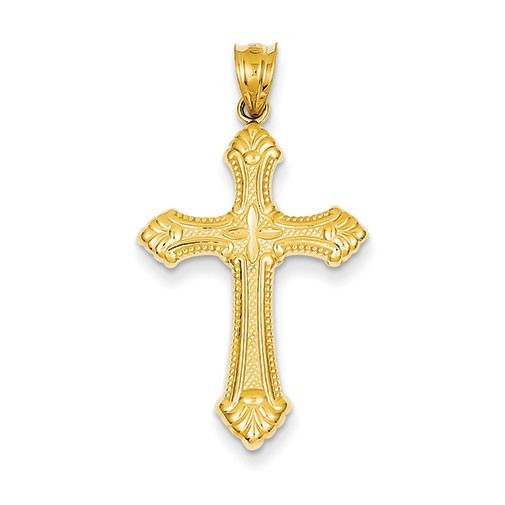 14k Polished Cross Pendant