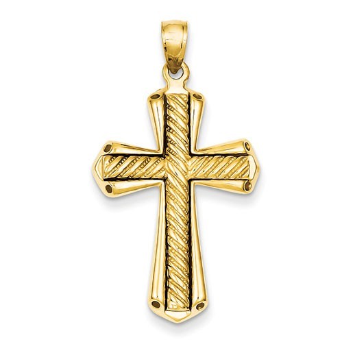 14k Twisted Cross Pendant