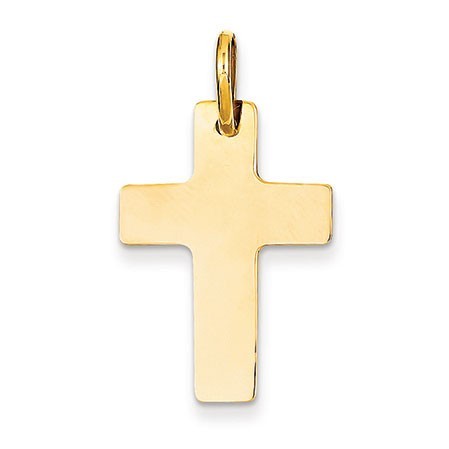 14k Polished Cross Charm