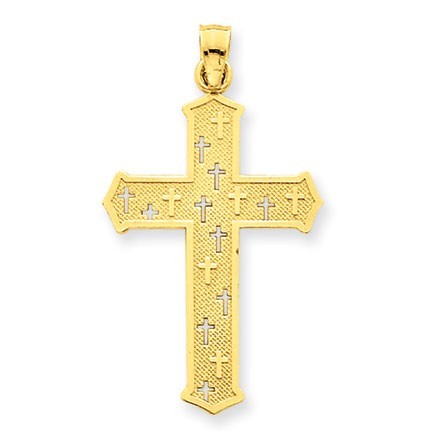 14k Passion Cross Pendant