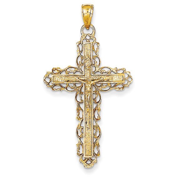 14k INRI Crucifix Pendant