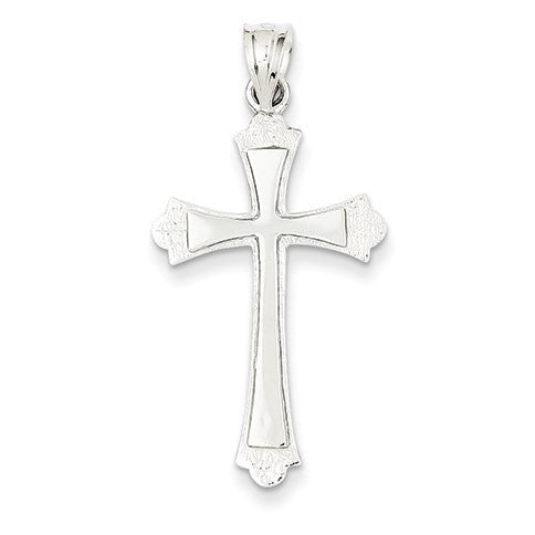 14k White Gold Cross Pendant