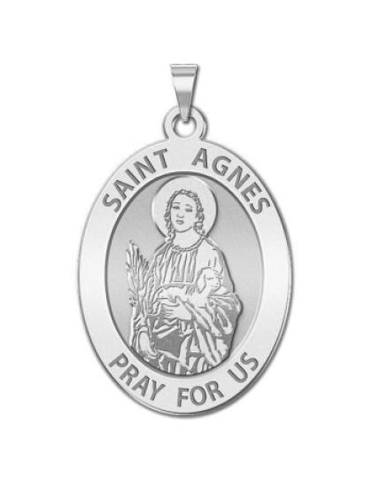 Saint Agnes Oval Medal