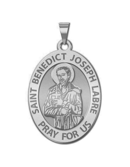 Saint Benedict Joseph Labre Oval Medal