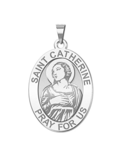 Saint Catherine of Alexandria OVAL Medal