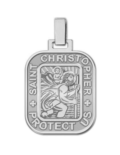 Saint Christopher Rectangle Medal