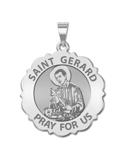 Saint Gerard Scalloped Medal