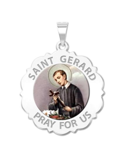 Saint Gerard Scalloped Medal "Color"