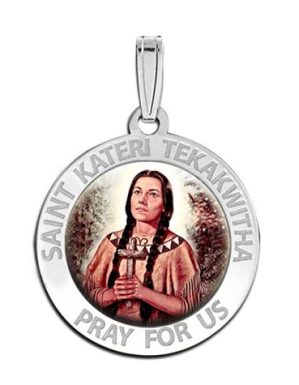 Saint Kateri Tekakwitha Medal "Color"