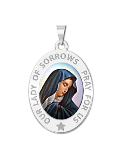 Our Lady of Sorrows Medal OVAL "Color"