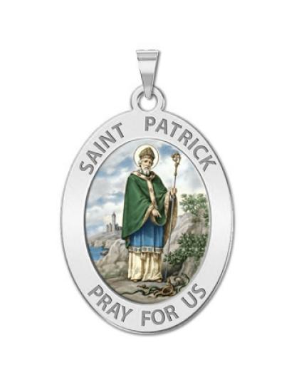 Saint Patrick Medal OVAL "Color"