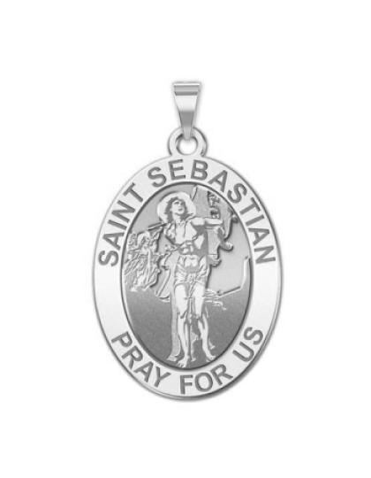 Saint Sebastian - Oval Medal