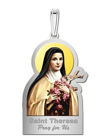 Saint Theresa Outlined Medal "Color"