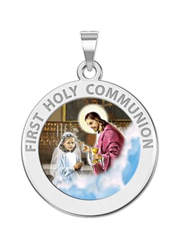 First Holy Communion Medal (for a Girl) "Color"
