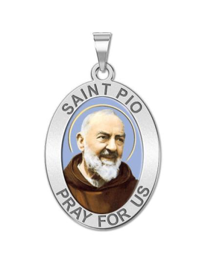 Saint Pio of Pietrelcina - OVAL "Color"
