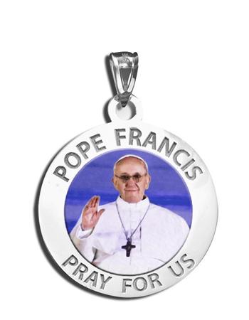 Pope Francis Medal Round Color