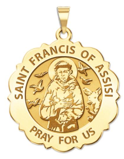 Bliss St Clare and St Francis of Assisi Medal Necklace