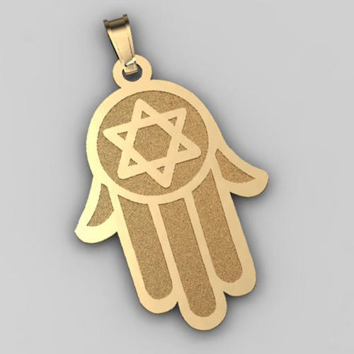 Hamsa Pendant w/ Star of David Symbol