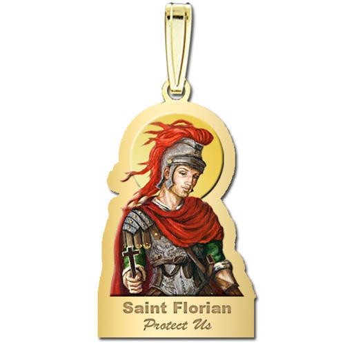 Saint Florian Outlined Medal "Color"