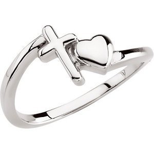Cross & Heart Chastity Ring
