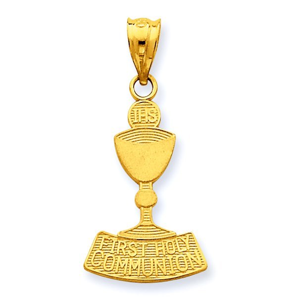 14k Yellow Gold First Holy Communion Chalice Pendant