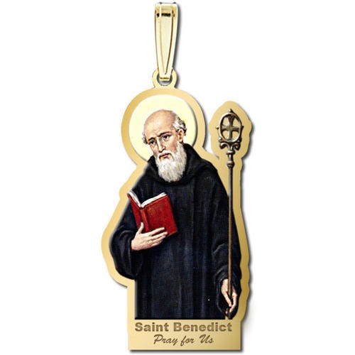 Saint Benedict Outlined Medal "Color"