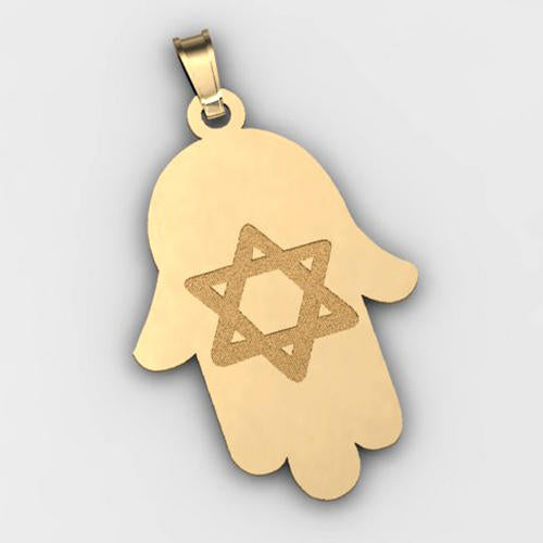 Hamsa Pendant w/ Star of David Symbol
