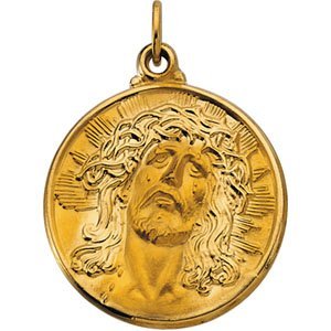 14k Gold Ecce Homo Religious Medal