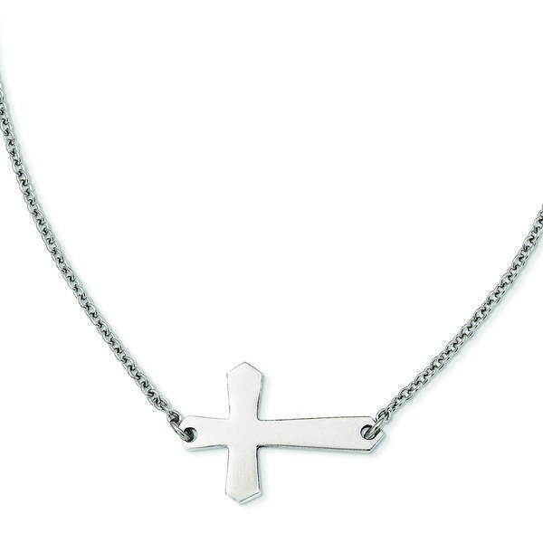 Sideways Cross Necklace