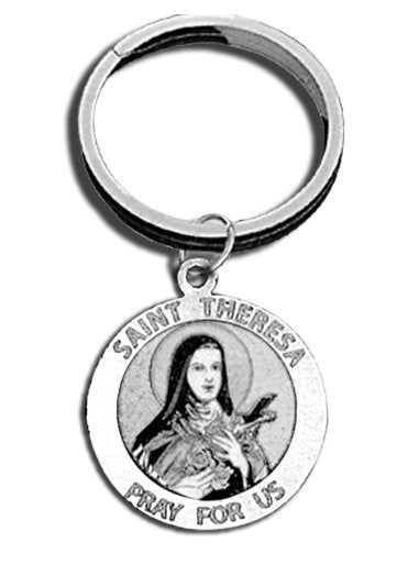 Saint Theresea Religious Engravable Keychain