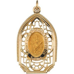 Saint Christopher Cathedral Religious Medal