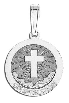 Sterling Silver Confirmation Medal - Cross