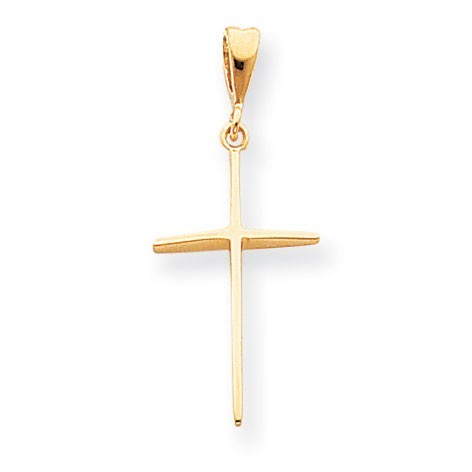 14k Polished Cross Pendant